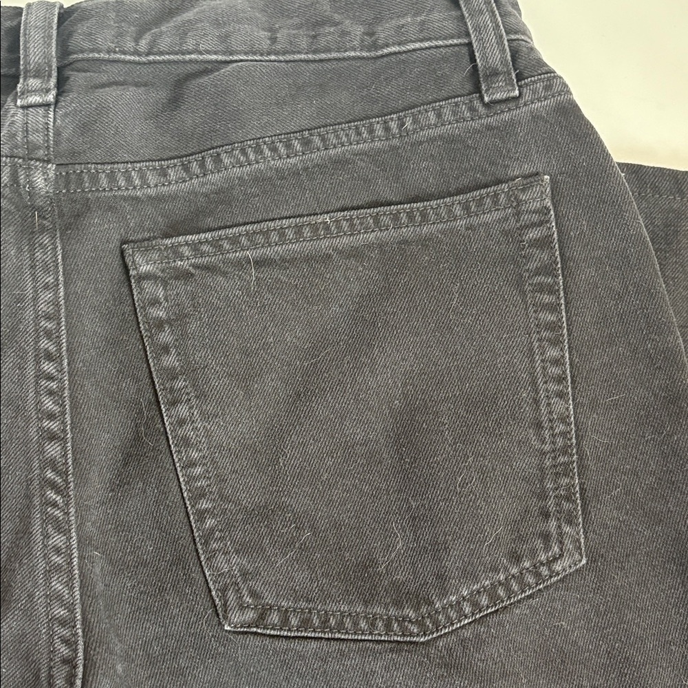 Everlane The Slouch black bootcut jean 5 pocket zip and button close - Picture 7 of 16
